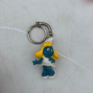 Schleigh 1971 peyo smurfette keychain